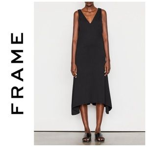 NWT FRAME Womens Savannah Knit Dress Noir Black L